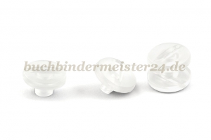 Buchschrauben<br>aus Kunststoff<br>5 mm Fassung<br>transparent