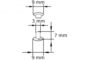 Doppel-Hohlnieten<br>Schaft 7 mm<br>schwarz lackiert geschlossen