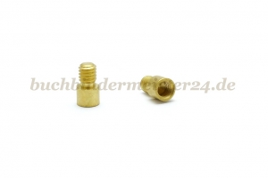 Verlängerungen für Buchschrauben<br>4 mm Fassung<br>Messing