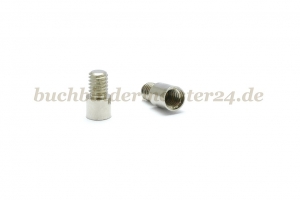 Verlängerungen für Buchschrauben<br>4 mm Fassung<br>vernickelt