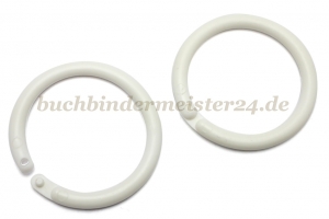 Heftringe aus Kunststoff<br>weiss<br>20 mm