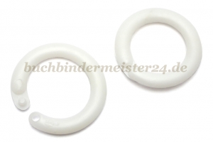 Heftringe aus Kunststoff<br>weiss<br>14 mm