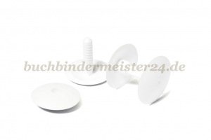 Mini-Bindestifte für Musterkollektionen<br>26 mm lang<br>weiss