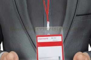 Schlüsselbänder / Lanyards<br>450 mm lang<br>rot