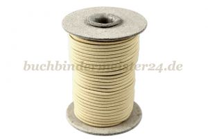 Rundgummi, beige<br>2 mm Ø<br>500 Meter auf Spule