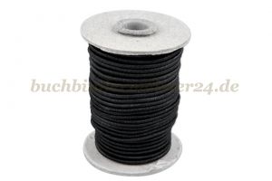 Rundgummi, schwarz<br>2mm Ø<br>20 Meter auf Spule