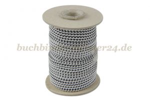 Rundgummi, schwarz-weiss<br>2 mm Ø<br>100 Meter auf Spule