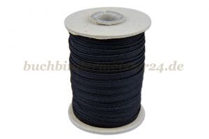 Flachgummi, schwarz<br>5 mm breit<br>100 Meter auf Pappspule