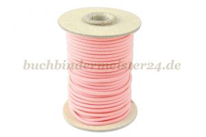 Rundgummi, rosa<br>2 mm Ø<br>20 Meter auf Spule