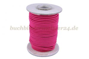 Rundgummi, pink<br>2 mm Ø<br>20 Meter auf Spule