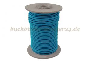 Rundgummi, aquablau<br>2 mm Ø<br>20 Meter auf Spule