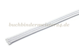 Flachgummi, weiss<br>Zuschnitte 250 mm lang<br>5 mm breit