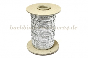 Flachgummi<br>silber-metallic<br>5 mm breit<br>20 m auf Spule