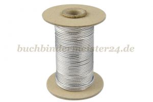 Rundgummi<br>silber-metallic<br>1,6mm Durchm.<br>20 m auf Spule