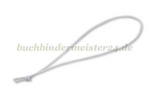 Fertigschleifen aus Gummizugschnur<br>80 mm<br>weiss